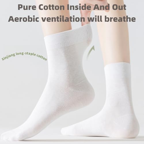 جوارب نصف الساق للنساء من لولاكس مصنوعة القطن بنسبة 100 6 ازواج جيدة التهوية ماصة للعرق كاجوال مقاومة للروائح الوان متنوعة