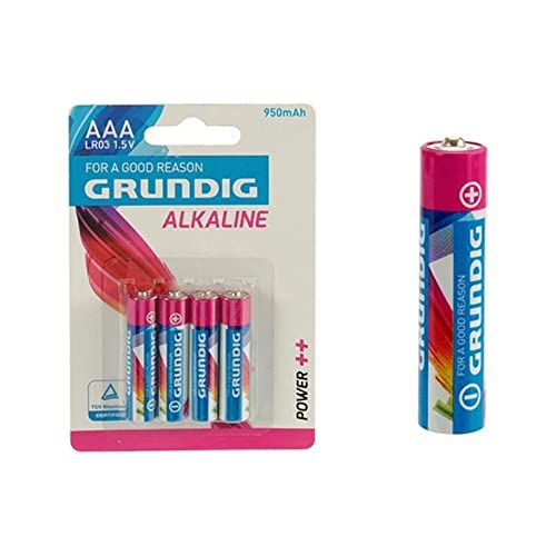 Prodotti di ottima qualità 4 Pile Batterie ministilo AAA alcaline 950 mAh Grundig