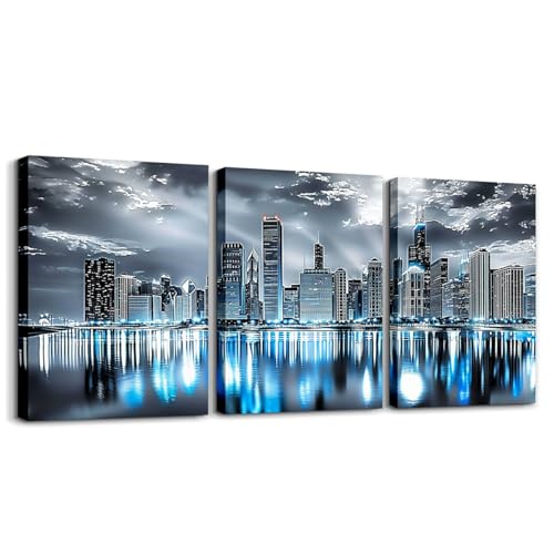 Toile murale paysage urbain moderne pour bureau et chambre