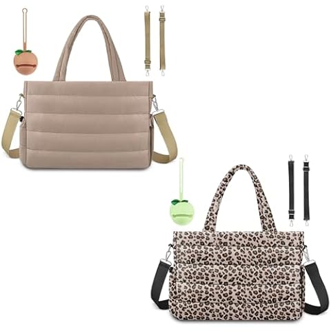 KUBYA Diaper Bag Tote, Baby Diaper Tote Bags Crossbody Hospital Bag Travel Large Mommy Bag, with Silicone Pacifier Case Cover