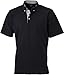 Produktbild Plain Poloshirt Modischem Karoeinsatz - Farbe: Black/Black/White - Größe: XL