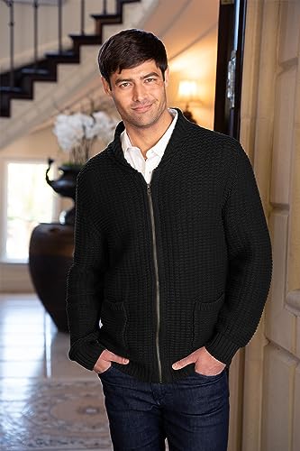Gioberti Mens 100% Cotton Milano Knit Full-Zip Sweater2