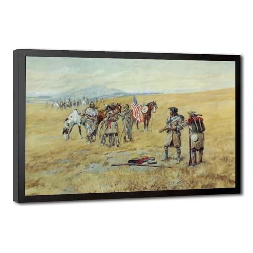 Toile Captain Lewis Russell avec cadre | Décoration murale pour passionné d'histoire