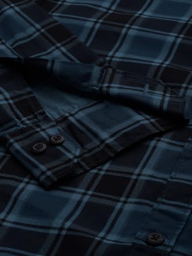Image of Majestic Man Men Small Checkered Slim Fit Cotton Casual Shirt