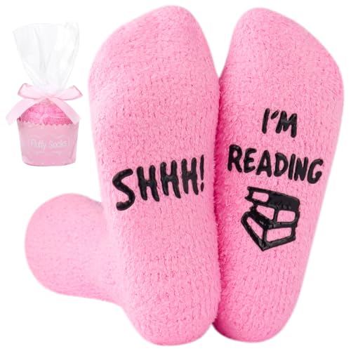 Moyel Calzini da lettura da donna, per amanti dei libri, morbidi e soffici, caldi e comodi, Lettura, Taglia unica