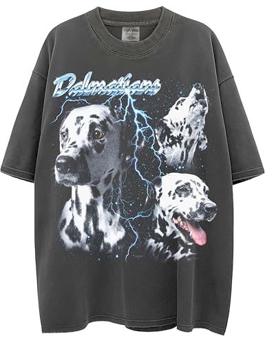 Dalmatian Washed & Oversized Heavyweight Shaka-Wear Heavy Metal Drop Shoulder Tshirt