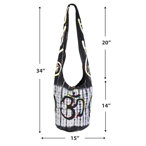 Image of Mandala Crafts Hippie Bag, Large Boho Hobo Purse for Women, Crossbody Shoulder Sling Bags for Indie Style Bohemian Accessory