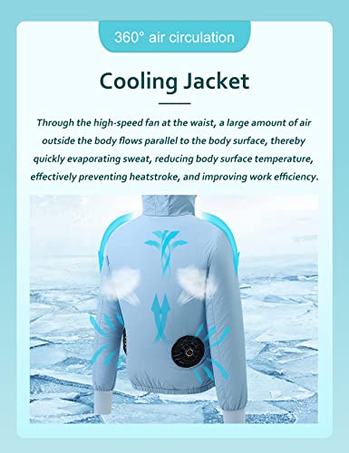 Unisex Cooling Jacket for Men Women - Air Conditioned Clothes with Fans, 3 Speed Adjustable3