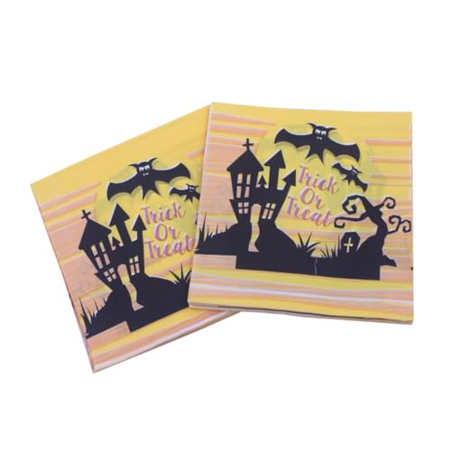 Beavorty 40 Peças utensílios de mesa do dia das bruxas talheres de festa de halloween guardanapos de