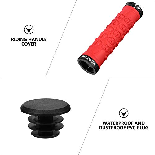 BESPORTBLE 2Pcs Punhos de Guiador de Bicicleta Com Plugues de Barra Cobertura de Punhos de Guiador d