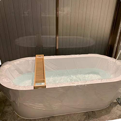 8 pack SPA Disposable Bath Cover Liner, Thickening Type, Large Bathtub Liner Plastic，Portable Travel Bathtub BagHousehold and Hotel Bath Tubs (102 x47 Inch)