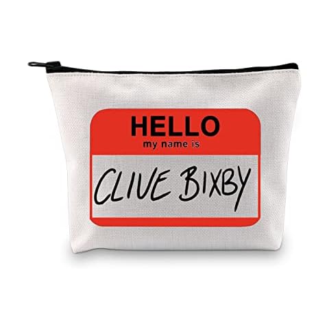 GJTIM Hello My Name Is Clive Novelty Zipper Pouch Makeup Bag, My Name Is Clive, M Cover