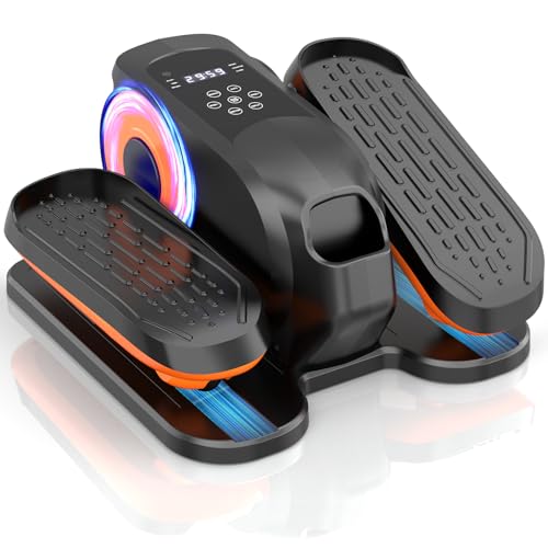 XDDIAS Mini Elektrischer Crosstrainer, Untertisch Ellipsentrainer für Zuhause mit Fernbedienung, LED-Display, 12 Geschwindigkeiten, Mini Ellipsentrainer Leise& Tragbar Stepper für Senioren Erwachsene