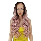 Adhdyuud 4X4 Lace Front Wig 30 Inch Lace Wavy 0Mbre Blonde Wig Cosplay Synthetic Wigs For Black Women TT4-AMBRS 130%#Lace Part Wig#30inches