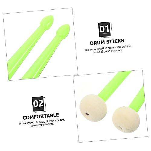 Set de baquetas de nylon con fieltro para batería miniatura 6