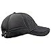 Men's Warm Cotton Padded Quilting Plaid Peaked Baseball Hat Cap with Ear Flap Black