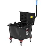 TableTop King Black 36 Qt. Mop Bucket & Wringer Combo