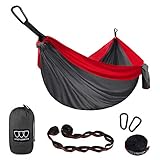 ✔ Comfortable Extra Large Double Hammock - This extra large double hammock comfortably supports up to 500 lbs and comfortably fits 2 people. Luxuriously sized, measuring 125 in x 79 in (10.4 ft x 6.58 ft), you can lay down with your friend or loved o...