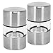 Produktbild com-four® 2x Mini Salz- und Pfeffermühle aus Edelstahl mit Keramik-Mahlwerk - Küchenzubehör - Salzmühle - Salz und Pfeffer Streuer - Gewürzmühle (02 Stück - Mini)