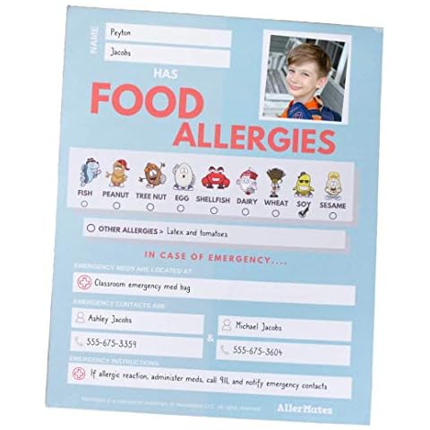 AllerMates Food Allergy Classroom Forms Notepad for Notification of Child Allergies - 2 Pack Cover