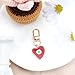 MUCOOS Heart Evil Eye Keychain,Evil Eye Bag Charm for Good Luck Protection, Heart-Shaped Keychain Gift for Women,Red