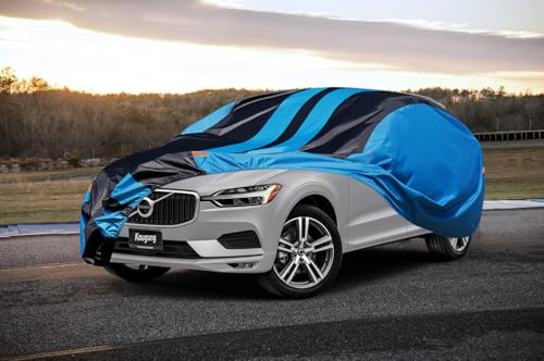 Image of Kaugung Car Cover Waterproof Custom Fit Volvo XC60 (2008-2025), Full Exterior Cover for Automobiles Lightweight Resistant Outdoor Sun UV Rain Dust Snow Wind Protection.