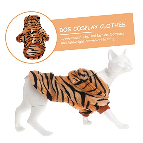 Disfraz de Tigre para Perros de Franela Cálida miniatura 3