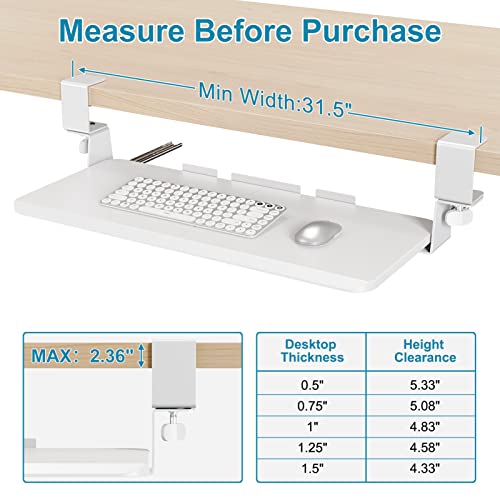 Woka 48" X 24" Standing Desk And 26.5" X 11.7" White Keyboard Tray #TOP3