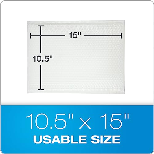 Quality Park Large Bubble Mailers, 10.5 x 16 Inch, White Poly Mailers, Padded Envelopes, Water Resistant, Self Seal Closure, 25 Per Box (QUA85925) - Thumbnail 6