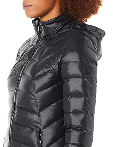 Spyder Women's Syrround Faux Fur Down Jacket, Black/Black, Medium #TOP2