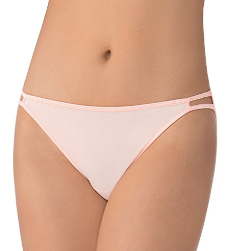 Vanity Fair Women's Illumination Body Shine String Bikini Panty 18108, Just Peachy, Medium/6