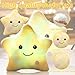 Shengou Weihnachten Kissen Stern LED, kuschelkissen LED,Kissen Deko, Leuchtendes Sternenkissen, Sternkissen Flauschiges, für Weihnachten,Geburtstag,Schlafzimmer Deko