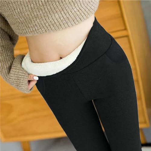 Fleece Lined Leggings Women Tummy Control Thermal Warm Tights with Pockets - image 5