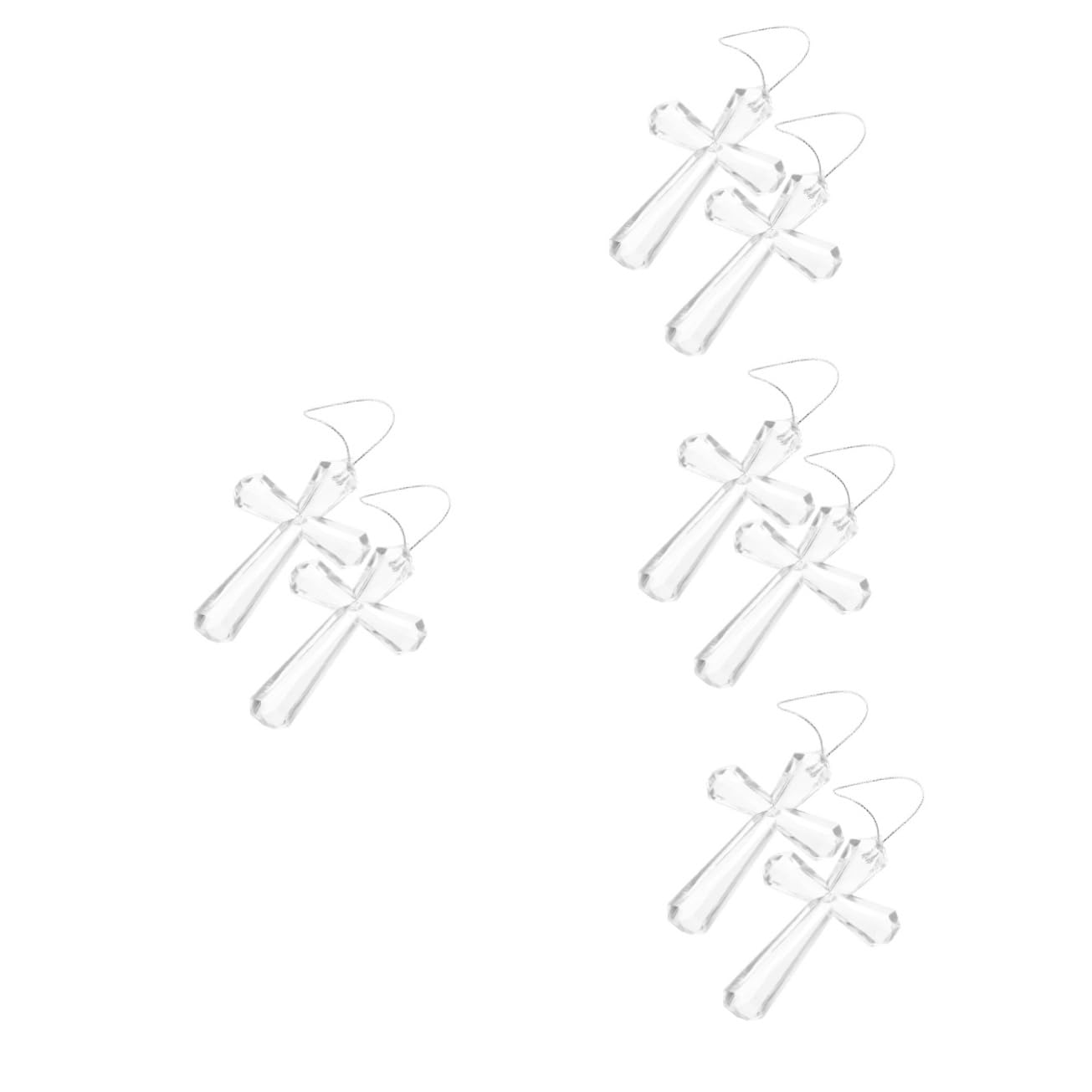 MAGICLULU 8 Pz Croce Trasparente Di Pasqua Ornamento Trasparente Da Appendere Ornamento Da Appendere Di Pasqua Decorazione Sospesa a Croce Ciondoli Pasquali Decoro Incrociato Acrilico