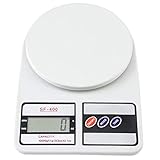 Portal High Accuracy Digital Kitchen Scale 10 Kg - White Electronic Weight Scale - Portable Kitchen Food LCD Display Scales