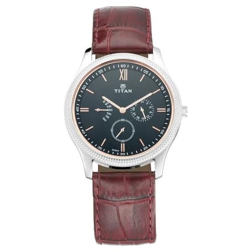 Image of Titan Classique Retrogrades Analog Black Dial Men's Watch -NM1768SL04 / NL1768SL04