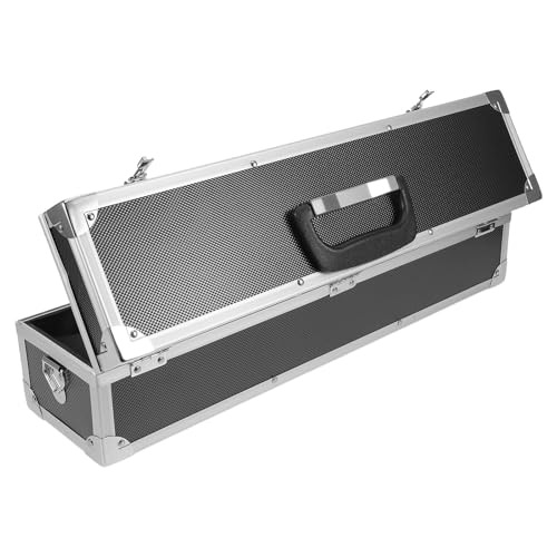 Zerodeko Estuche Organizador para Cuchillos de Cocina de Aluminio Negro con 8 Ranuras Caja Rígida con Cerradura de Combinación Doble Porta Cuchillos Portátil para Camping Chef y Clases
