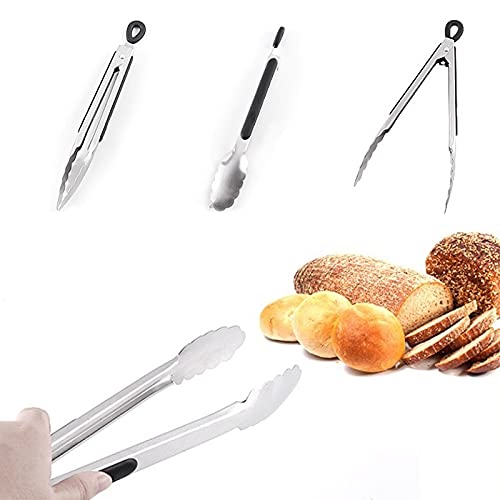 Pinzas de Cocina de Acero Inoxidable para Barbacoa, Pinzas para Asar, Ensalada, Pan, Pinzas para Servir, Cocina Antiadherente, Barbacoa, Parrilla, Pinzas para cocinar (14 Pulgadas)