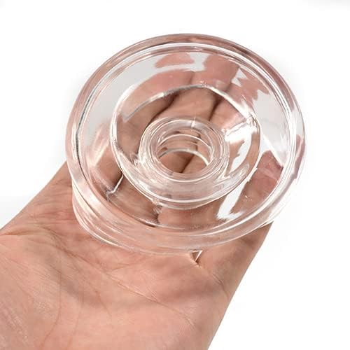 2pcs Vacuum Enhance Air Pump for Men Exercise Enlargement Enhancement Soft Silicone Rubber Pump Transparent Sealing Rings Extended Tool (Transparent)