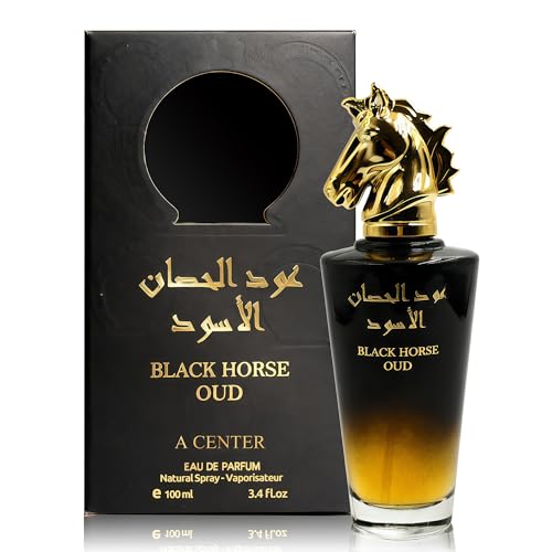 A CENTER Men's Cologne Eau De Parfume Spray Black Horse Perfume with Woody Amber &Musk Masculine Scent 3.4 Fluid Ounce Long Lasting Fragrance