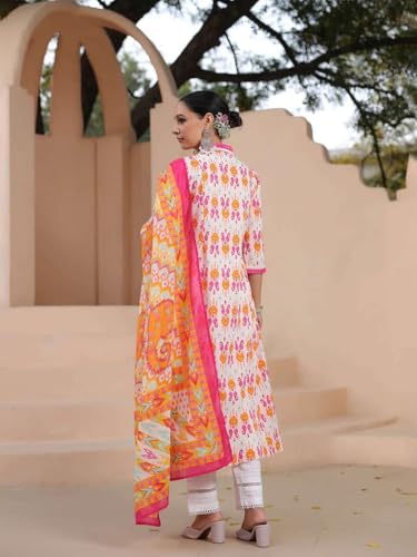 Image of GRECIILOOKS Women's Regular Fit Kurta Sets| Kurti Set | 3 Piece Kurta Pant Dupatta Set's | Elegant Suit| Dupatta | Party Outfit Traditional Dress for Woman | Comfortable Outfit for Office, Casual & Daily Use