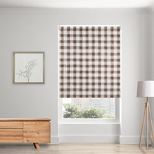 Deco Window Semi Blackout Printed Roller Blinds for Windows (49 Inches W...