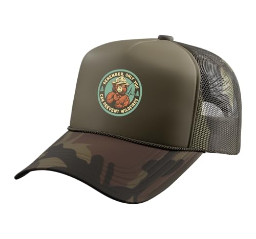 Remember Only You Can Prevent Wildfires Pointing Smokey Bear Trucker