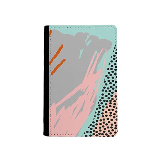 Porte-passeport multicolore à motif abstrait végétal protège-passeport classique
