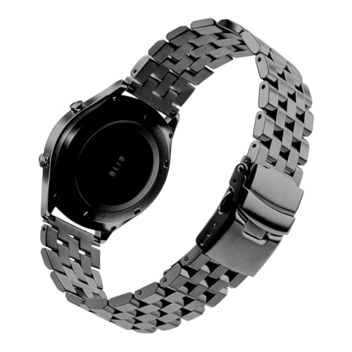Image of Kai Tian Stainless Steel Watch Band 20 21 22 24 26 18mm for Men Women Solid Watch Bracelet Strap with Deployment Double Lock Black Silver Blue Grey Rose gold