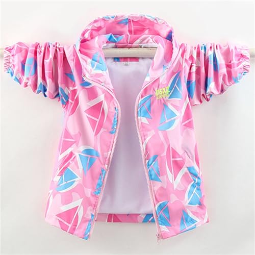 Boys Girls Windbreaker Waterproof Jacket Casual Fashion Print Hoodie Kids Y2k Long Sleeve Zip Up Thin Hoodie Coat4