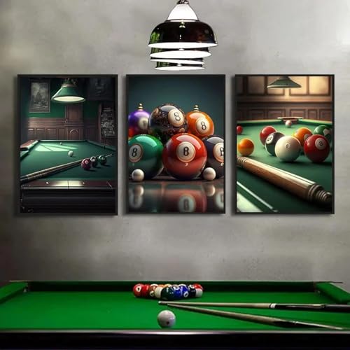 Affiche billard moderne décoration murale grand format chambre ado