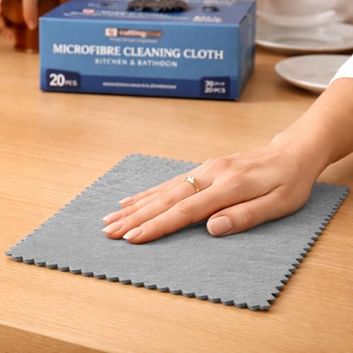 Image of Cutting EDGE 180 GSM Car Microfiber Cloth Dispenser, 30x20 cm (Set of 20) | Material: 180 GSM Microfiber, Tearable Cloth Dispenser, 30x20 cm, Reusable, Super Absorbent for Car Cleaning & Detailing