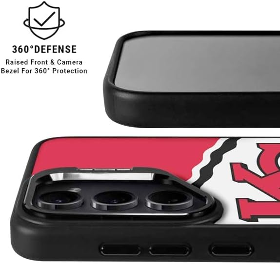 Skinit Kickstand Phone Case Compatible with Galaxy S25 - Officially Licensed NFL Kansas City Chiefs Large Logo Design