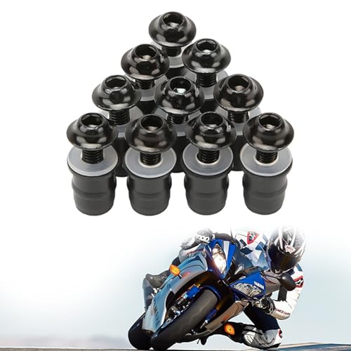 10/30 Pz M5 M6 Moto Gomma Bene Dadi Parabrezza Rivetto Dado Crews Bulloni Accessori Per Honda Suzuki Yamaha Kawasaki  34